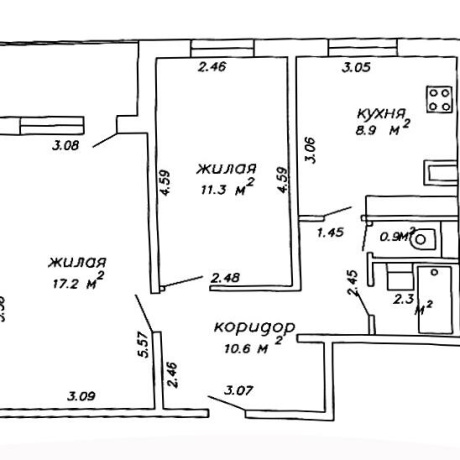 Фотография 2-комнатная квартира по адресу Шаранговича ул., д. 78 - фото 19