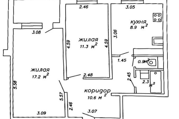 2-комнатная квартира по адресу Шаранговича ул., д. 78 - фото 19