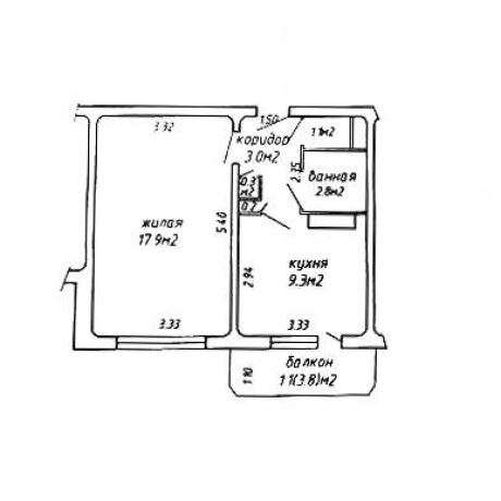 Фотография 1-комнатная квартира по адресу Ротмистрова ул., д. 44 - фото 12