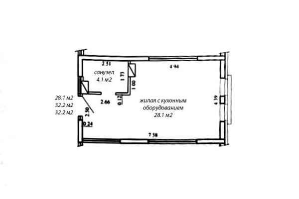 1-комнатная квартира по адресу Савицкого ул., д. 23 - фото 14
