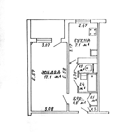Фотография 1-комнатная квартира по адресу Бельского ул., д. 53 - фото 11