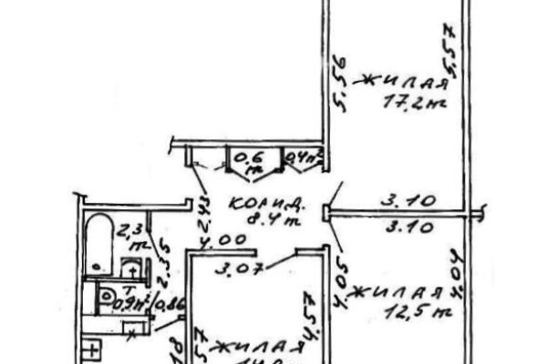 3-комнатная квартира по адресу Шафарнянская ул., д. 6 - фото 12
