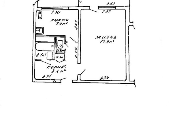 1-комнатная квартира по адресу Жудро ул., д. 47 - фото 19