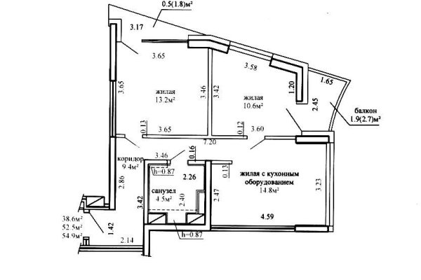 3-комнатная квартира по адресу Брилевская ул., д. 35 - фото 19