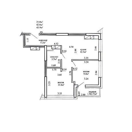 Фотография 2-комнатная квартира по адресу Лейтенанта Кижеватова ул., д. 3 к. а - фото 2