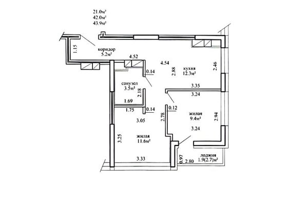 2-комнатная квартира по адресу Лейтенанта Кижеватова ул., д. 3 к. а - фото 3