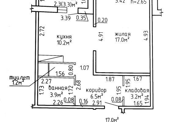 1-комнатная квартира по адресу Братьев Райт ул., д. 7 - фото 18