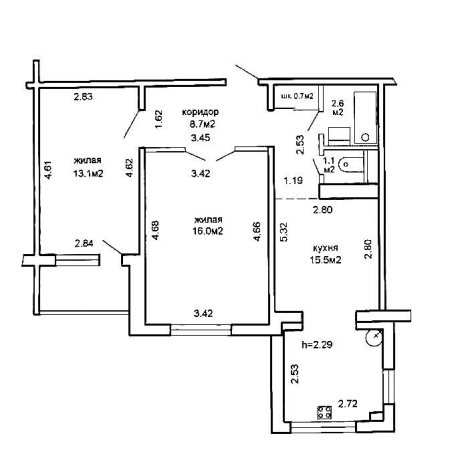 Фотография 2-комнатная квартира по адресу Сурганова ул., д. 68 - фото 16