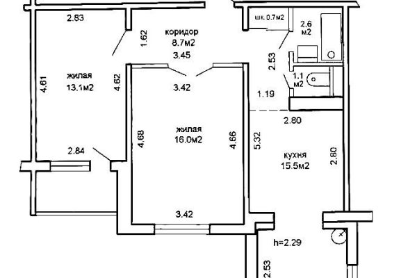 2-комнатная квартира по адресу Сурганова ул., д. 68 - фото 16