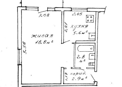 1-комнатная квартира по адресу Логойский тракт, д. 28 к. 2 - фото 2
