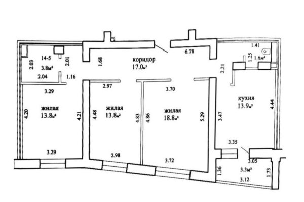 3-комнатная квартира по адресу Щорса ул., д. 3 - фото 2