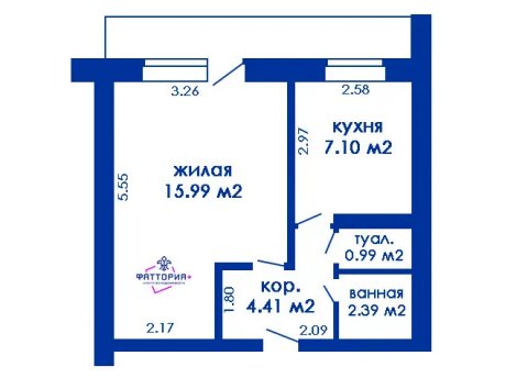 1-комнатная квартира по адресу Короля ул., д. 6 - фото 5