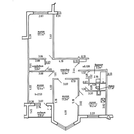 Фотография 3-комнатная квартира по адресу Троицкая ул., д. 39 - фото 19