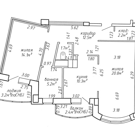 Фотография 2-комнатная квартира по адресу Дзержинского просп., д. 131 - фото 20