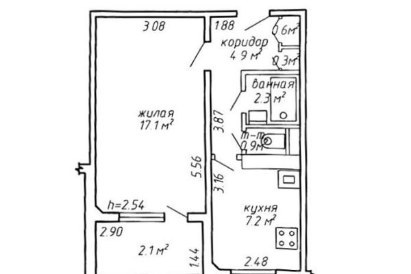 1-комнатная квартира по адресу Слободская ул., д. 107 - фото 8