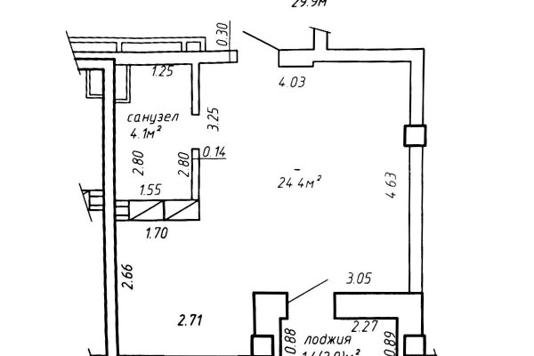 1-комнатная квартира по адресу Грушевская ул., д. 86 - фото 9