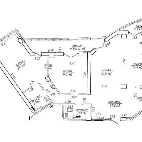 Фотография 3-комнатная квартира по адресу Победителей просп., д. 27 - фото 20