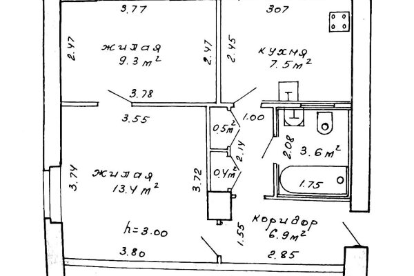 2-комнатная квартира по адресу Октябрьская ул., д. 6 - фото 19