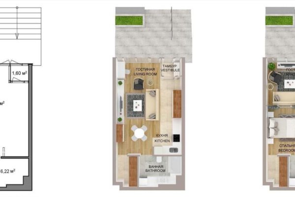 1-комнатная квартира по адресу Лейтенанта Кижеватова ул., д. 1 - фото 2