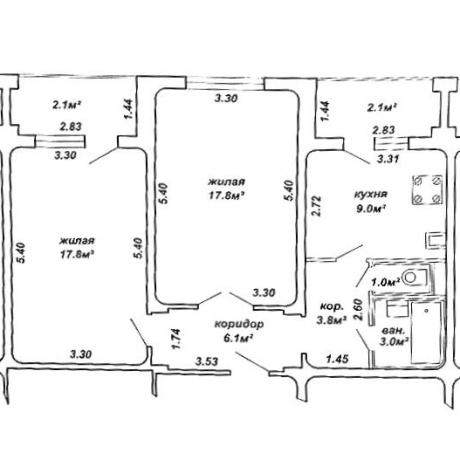 Фотография 2-комнатная квартира по адресу Багратиона ул., д. 69 - фото 13