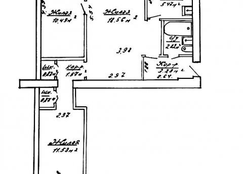 3-комнатная квартира по адресу Машерова просп., д. 18 - фото 1