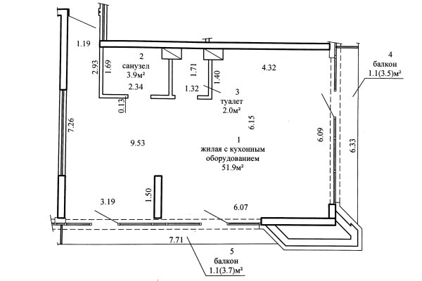 3-комнатная квартира по адресу Жореса Алфёрова ул., д. 3 - фото 16