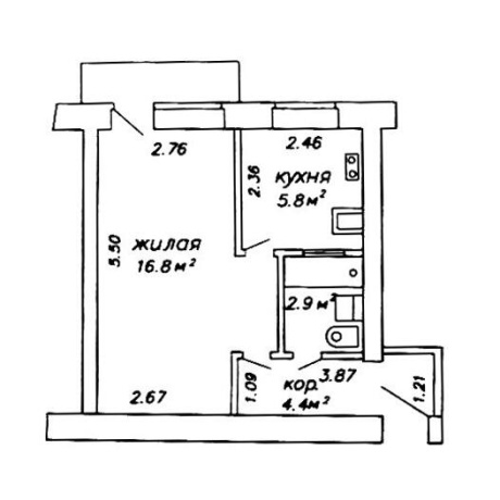 Фотография 1-комнатная квартира по адресу Каховская ул., д. 58 - фото 17