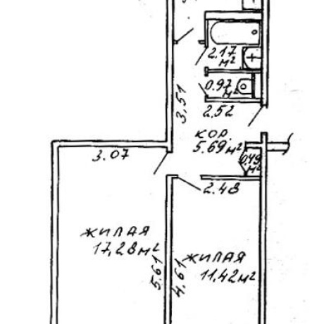 Фотография 2-комнатная квартира по адресу Седых ул., д. 44 - фото 10
