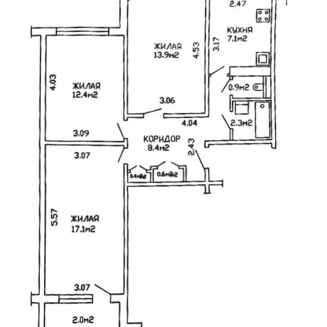 Фотография 3-комнатная квартира по адресу Городецкая ул., д. 2 - фото 11