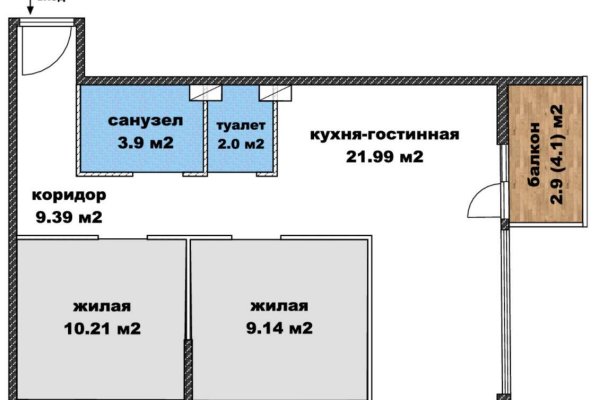 3-комнатная квартира по адресу Савицкого ул., д. 35 - фото 12