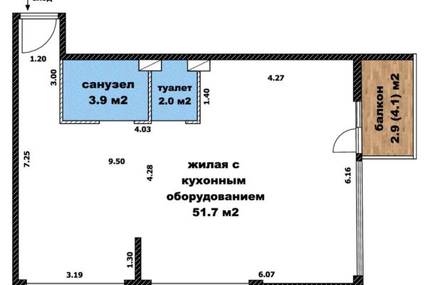 3-комнатная квартира по адресу Савицкого ул., д. 35 - фото 11