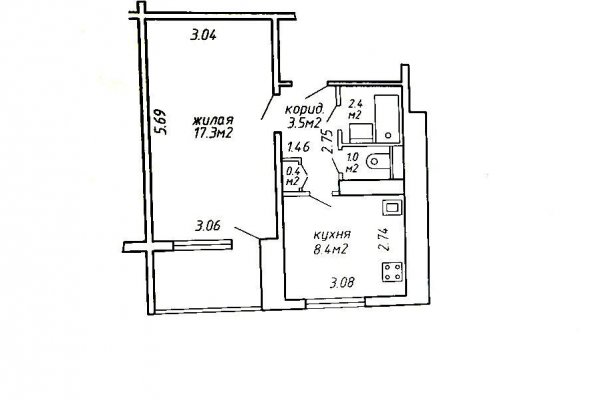 1-комнатная квартира по адресу Асаналиева ул., д. 6 к. 2 - фото 20