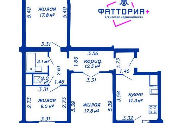 3-комнатная квартира по адресу Скрипникова ул., д. 29 - фото 2