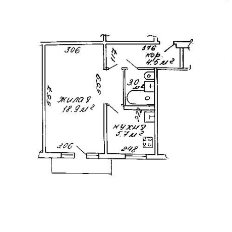 Фотография 1-комнатная квартира по адресу Логойский тракт, д. 32 к. 2 - фото 14