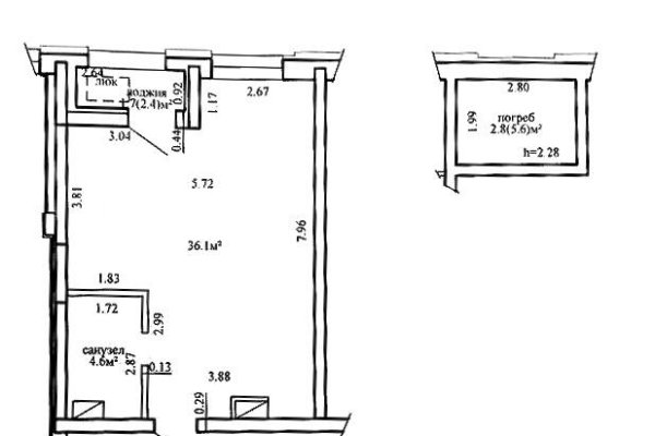 2-комнатная квартира по адресу Лосика ул., д. 57 - фото 16