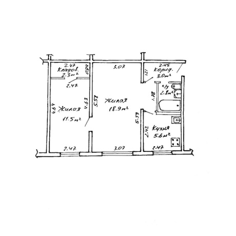 Фотография 2-комнатная квартира по адресу Коласа ул., д. 50 к. 3 - фото 8