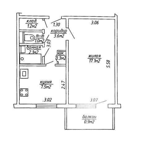 Фотография 1-комнатная квартира по адресу Воронянского ул., д. 64 - фото 16