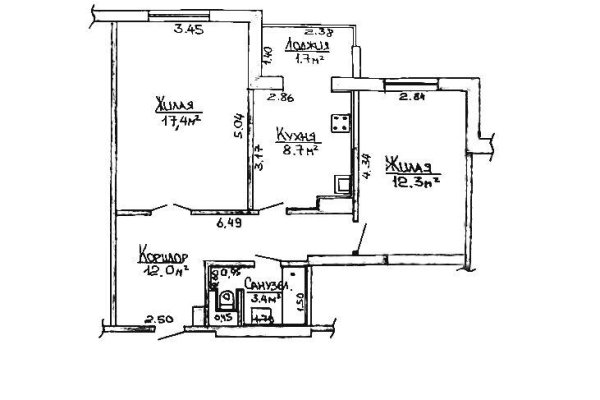 2-комнатная квартира по адресу Молодежная ул., д. 13 - фото 11