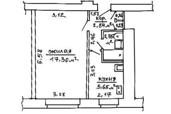 1-комнатная квартира по адресу Чигладзе ул., д. 2 - фото 4