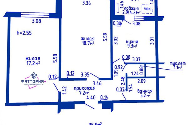 2-комнатная квартира по адресу Дружная ул., д. 48 - фото 12