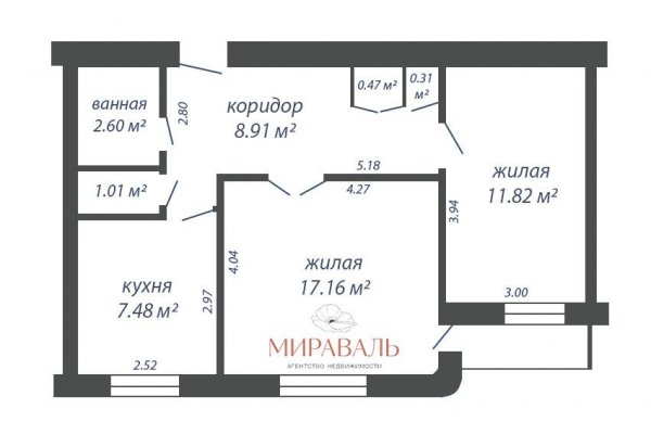 2-комнатная квартира по адресу Танка ул., д. 36 к. 1 - фото 1