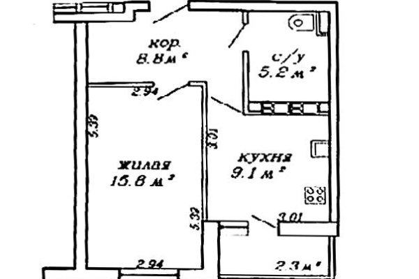 1-комнатная квартира по адресу Ольшевского ул., д. 1 к. Б - фото 15