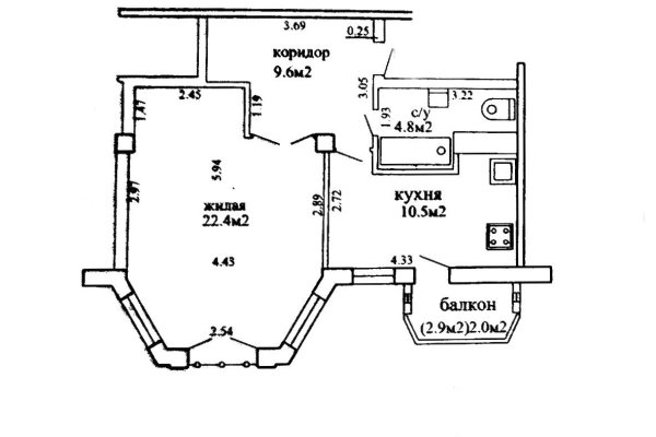 1-комнатная квартира по адресу Гошкевича ул., д. 20 - фото 1