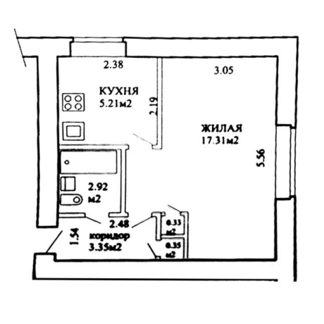 Фотография 1-комнатная квартира по адресу Семенова ул., д. 20 к. А - фото 1
