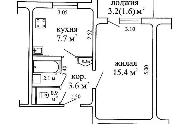 1-комнатная квартира по адресу Васнецова ул., д. 8 к. 1 - фото 1