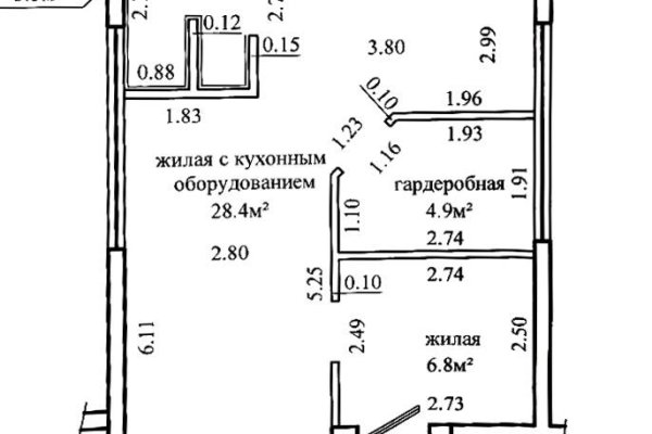 2-комнатная квартира по адресу Игоря Лученка ул., д. 24 - фото 1