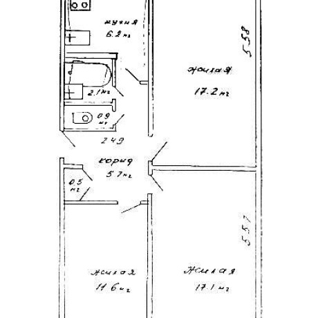 Фотография 3-комнатная квартира по адресу Голодеда ул., д. 51 к. 1 - фото 1
