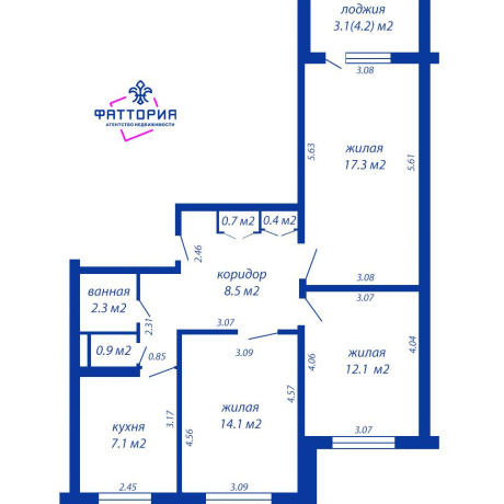 Фотография 3-комнатная квартира по адресу Одинцова ул., д. 36 к. 1 - фото 1