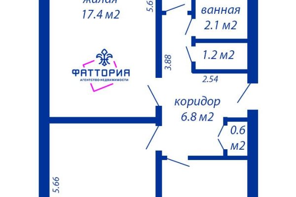 3-комнатная квартира по адресу Пушкина просп., д. 69 - фото 1