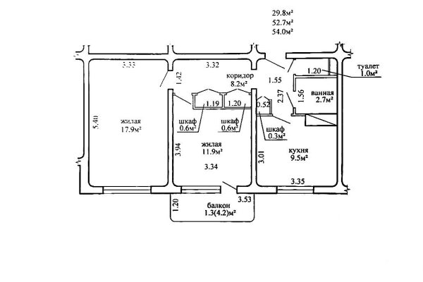 2-комнатная квартира по адресу Якубовского ул., д. 24 к. 2 - фото 16